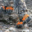 1 Pair HALIN 12 Teeth Steel Non-slip Shoe Cover Rock Climbing Outdoor Ice Crampons - Orange - 5