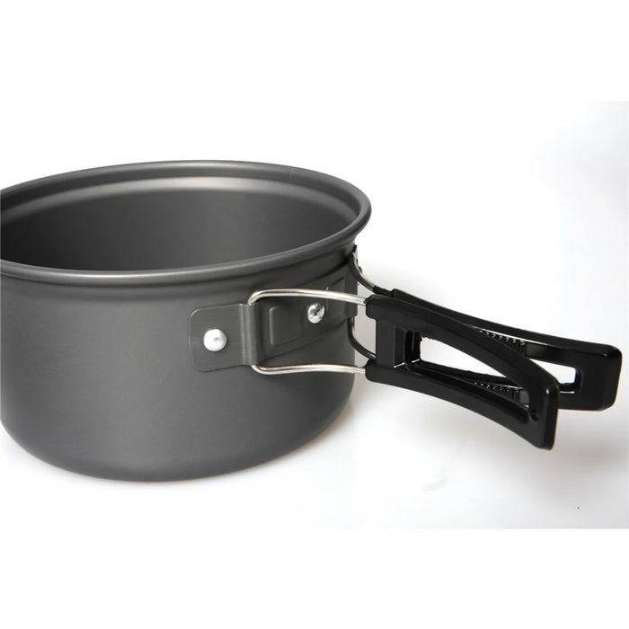 Outdoor Camping Hiking Picnic Cookware with Pot + Pan + Bowl Etc. Cooking Set for 1-2 Persons - 6