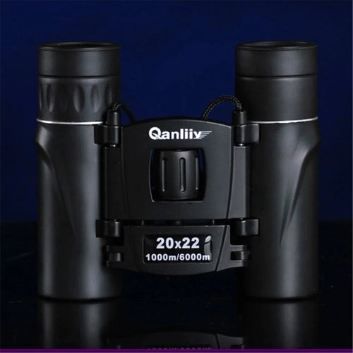 QANLIIY 20X22 Mini HD Binoculars Portable BAK-4 Prism Telescope Spotting Scope - Black - 1