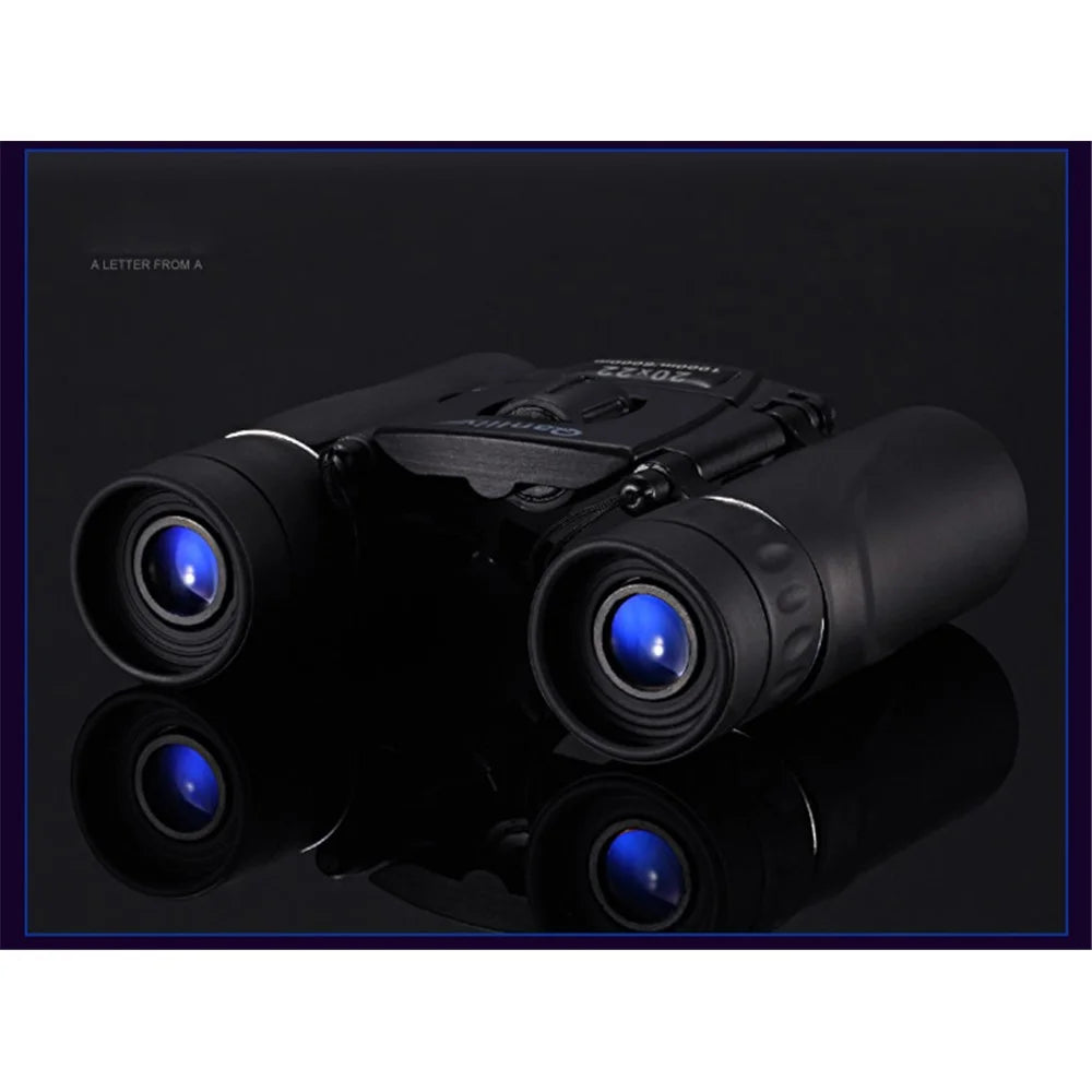 QANLIIY 20X22 Mini HD Binoculars Portable BAK-4 Prism Telescope Spotting Scope - Black - 7