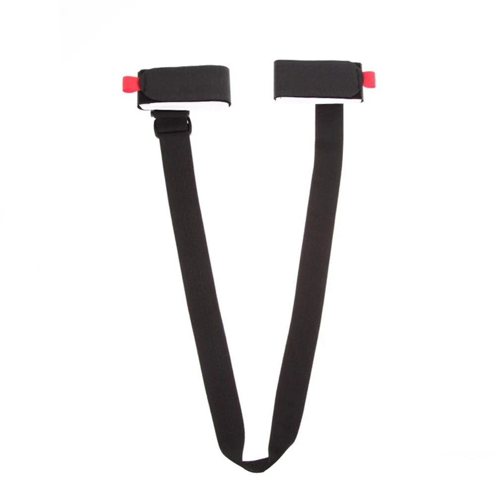 2Pcs Hands Free Ski Carrier Straps Adjustable Shoulder Carrier Double Board Carrying Strap Handle Binding Belt Lash - 3