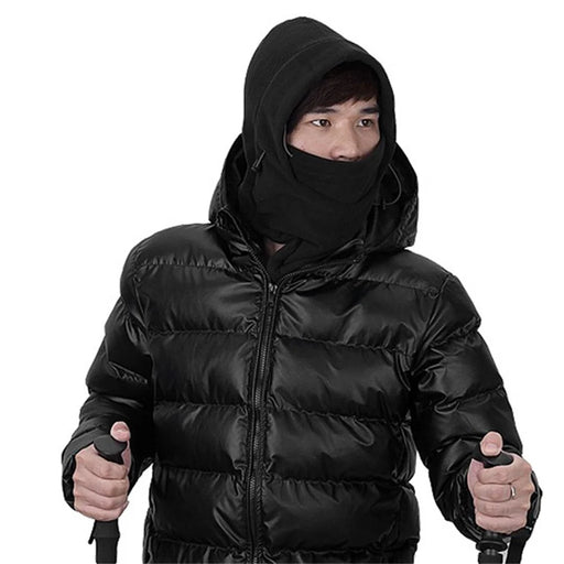 AOTU AT8720 Double-layer Winter Outdoor Skiing Cap Neck Scarf Men Women Face Mask Windproof Cap - Black - 1