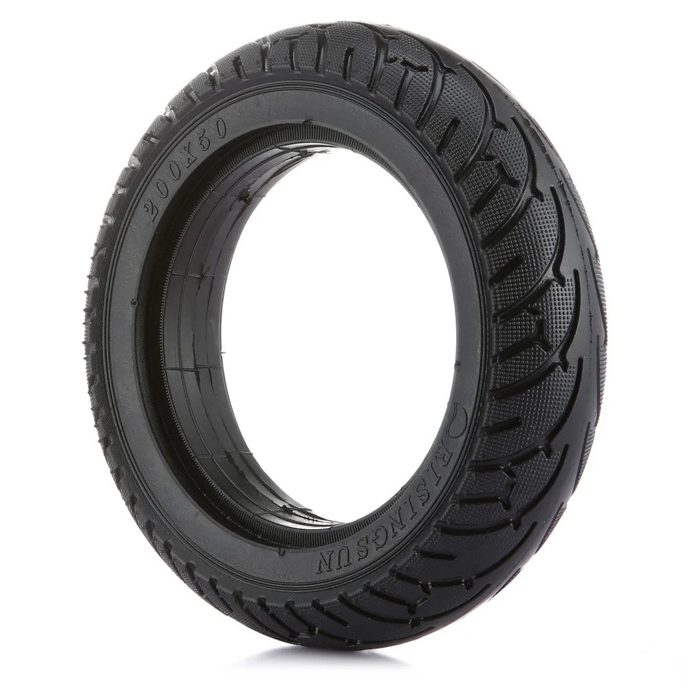 CTSMART 8 inch Wear-proof Rubber Solid Tire for Electric Scooter, Size: 200x50mm - Black - 1