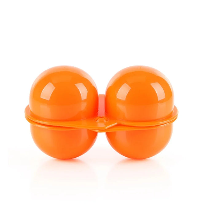 AOTU AT6358 2 Eggs Slots Holder Shockproof Plastic Storage Box for Camping Hiking - Orange - 2