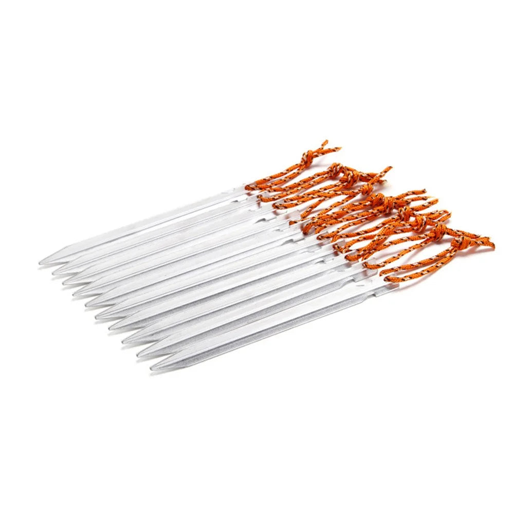4Pcs/Set AOTU AT6535 Aluminum Alloy Triangular Shape Tent Nail Peg Tent Stake - Random Color - 3