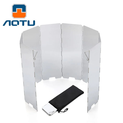 AOTU AT6343 8pcs Aluminum Alloy Outdoor Windshields for Picnic Stove - 1