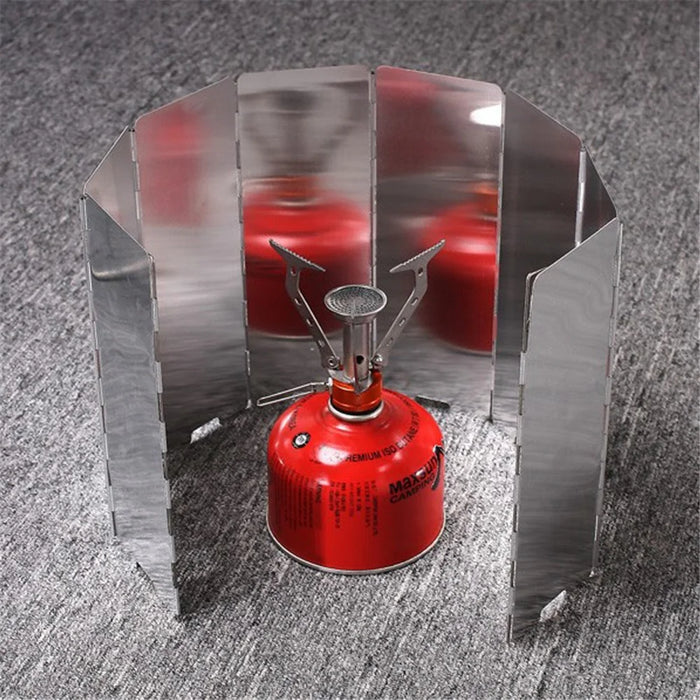 AOTU AT6343 8pcs Aluminum Alloy Outdoor Windshields for Picnic Stove - 4
