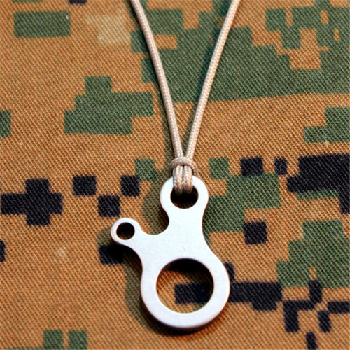 2Pcs/Set AOTU 3 Holes Climbing Carabiner Survival Buckle Knotting Multi-purpose Tool - 1