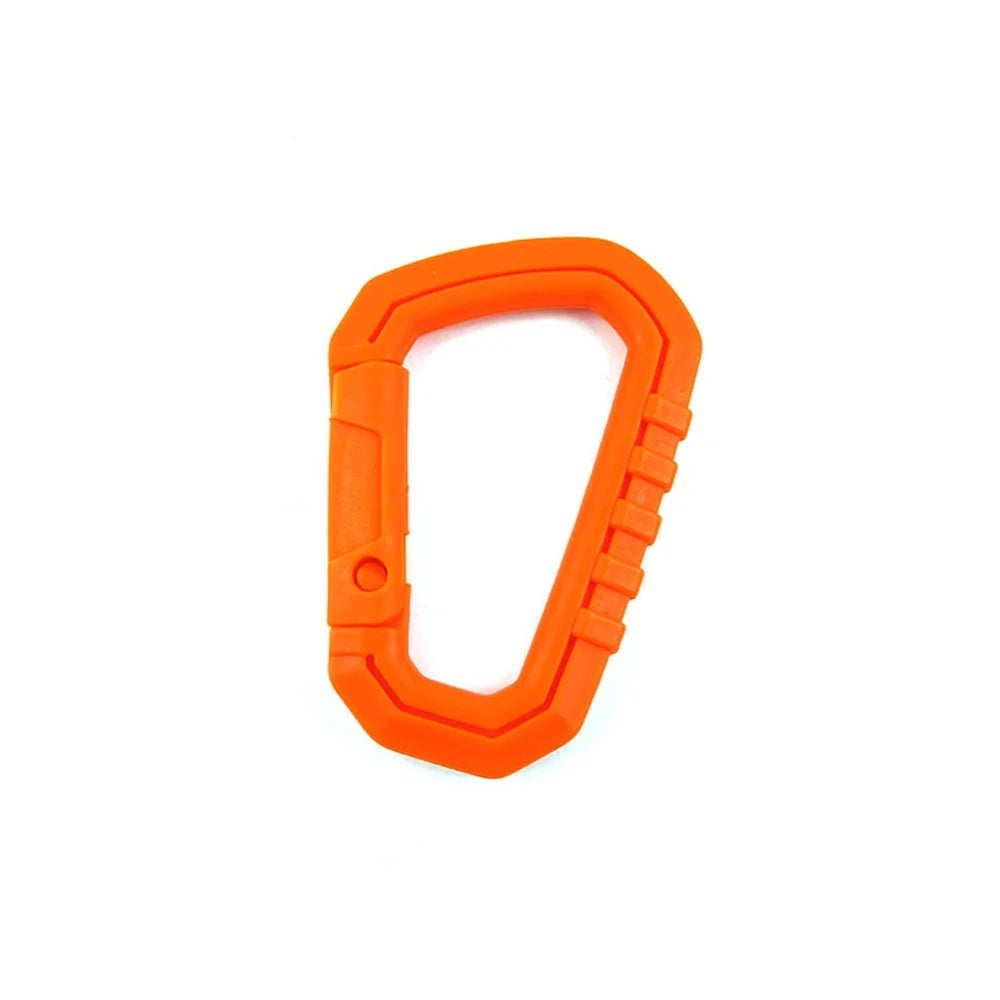 4 Pcs AOTU D-Shape Hard Plastic Carabiner Clip PVC Spring Snap Hook Carabiner for Camping Hiking Everyday Use - 5