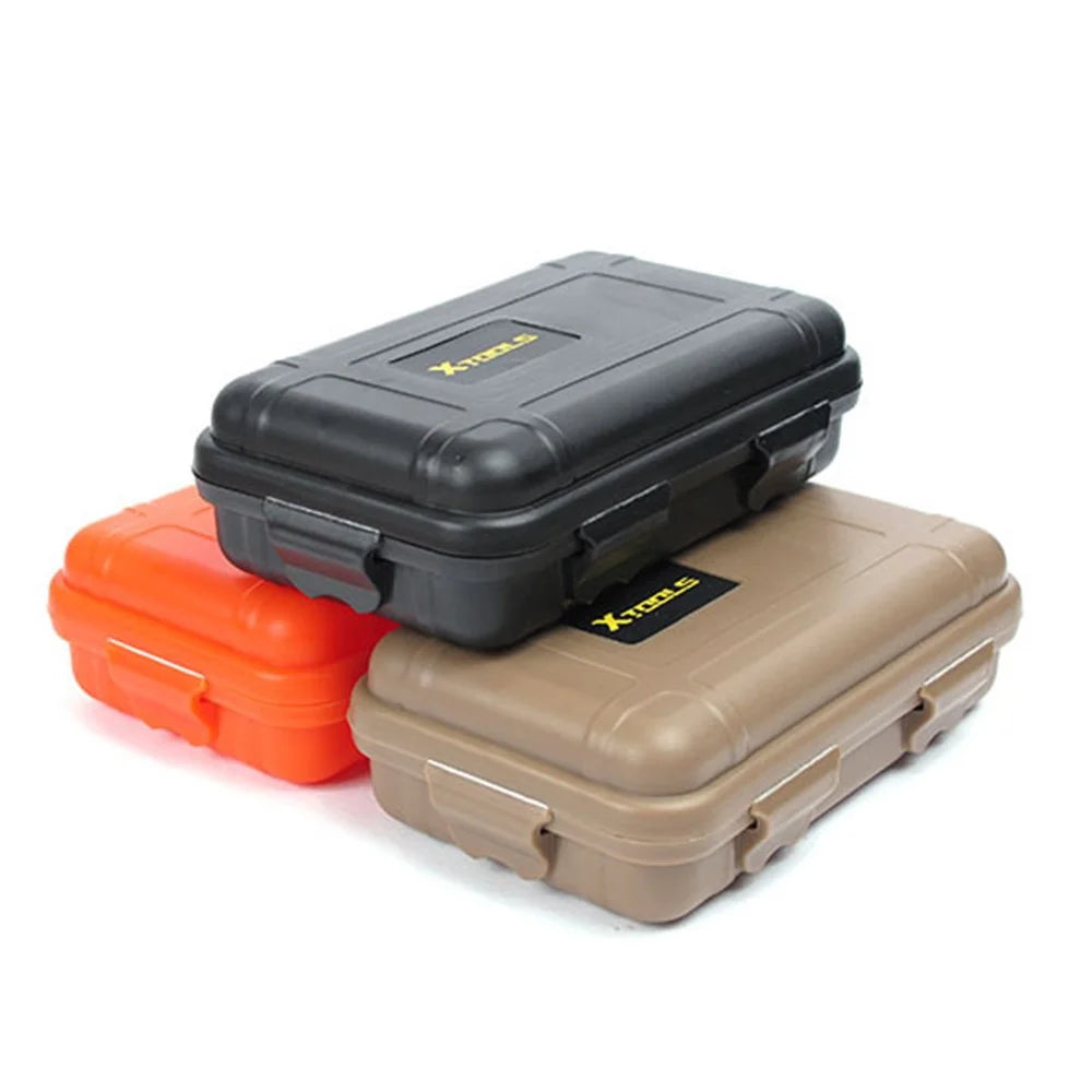 AOTU Outdoor Adventure Kit Plastic Waterproof Airtight Survival Case Container EDC Storage Box - Random Color - 1