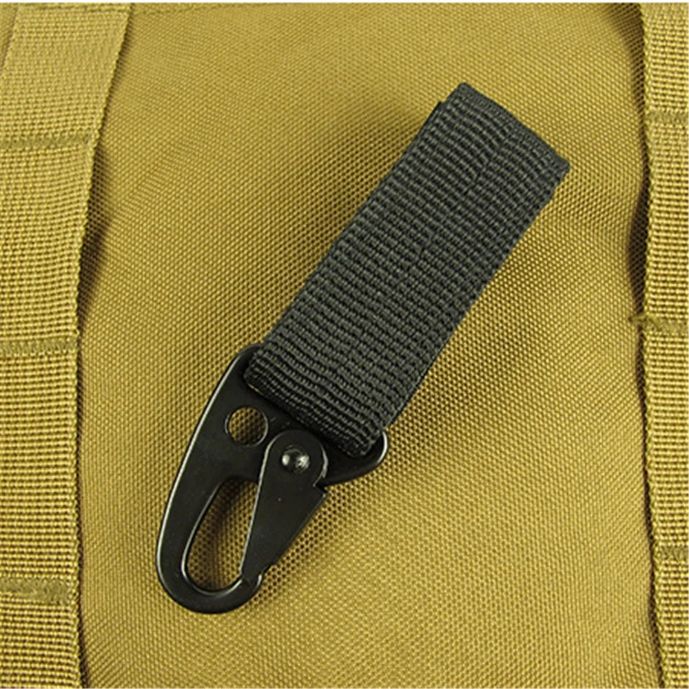 AOTU Tactical Ribbon Buckle Keychain Carabiner Nylon Belt  Gear Keeper - Random Color - 4