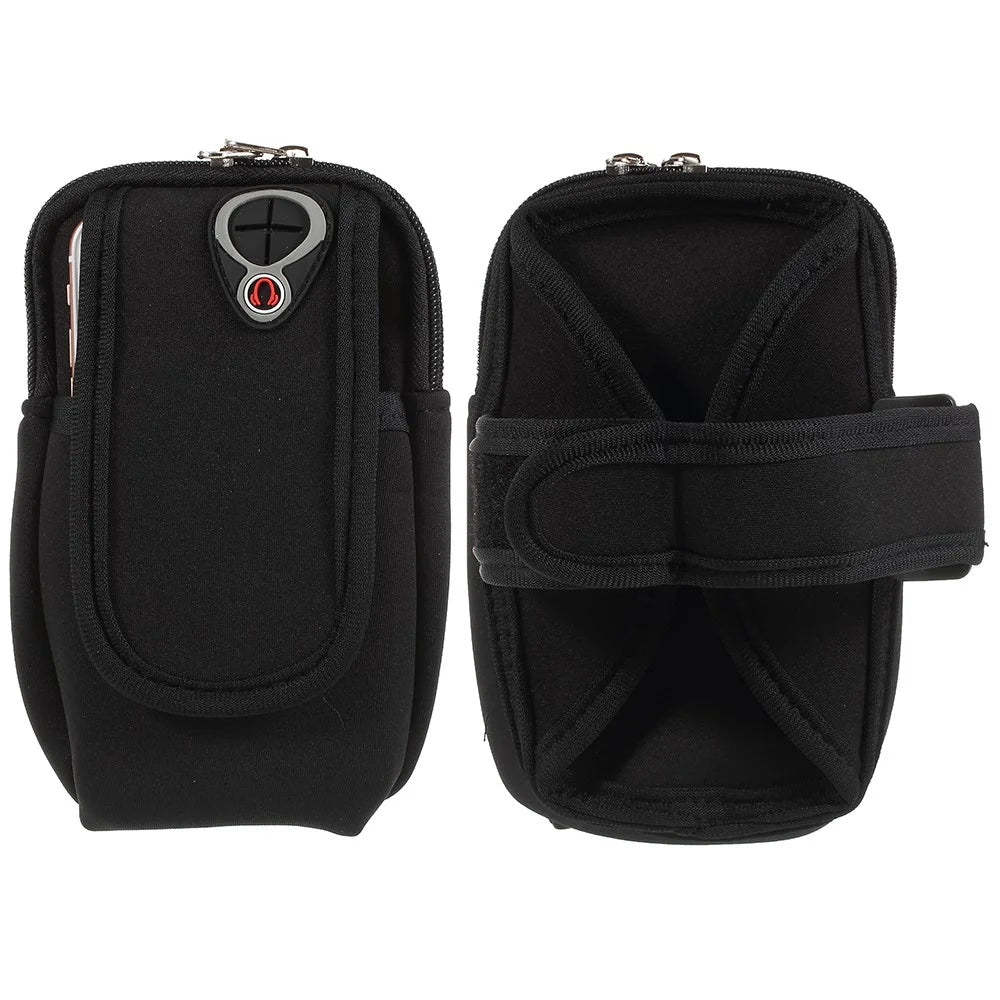 Fashion Sports Armband Universal Smartphone Arm Bag with Earphone Hole for iPhone 8 Plus/7 Plus etc. - Black - 1