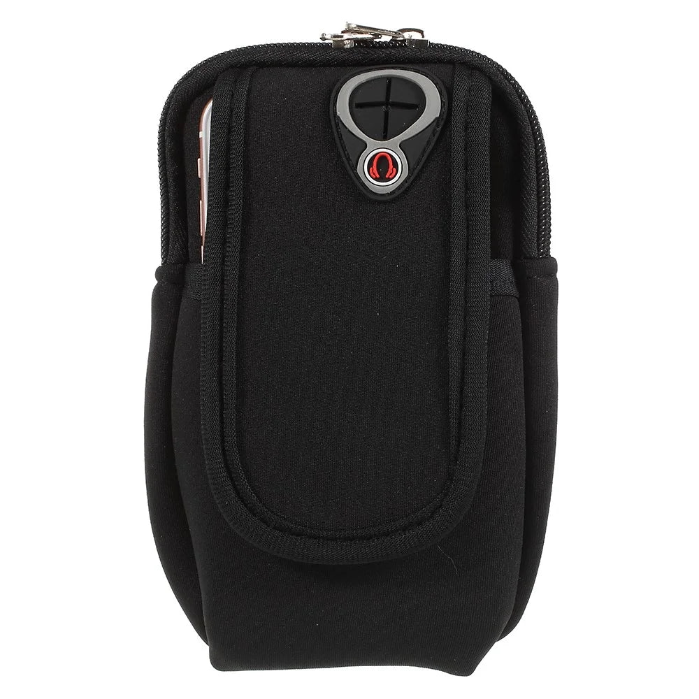 Fashion Sports Armband Universal Smartphone Arm Bag with Earphone Hole for iPhone 8 Plus/7 Plus etc. - Black - 2