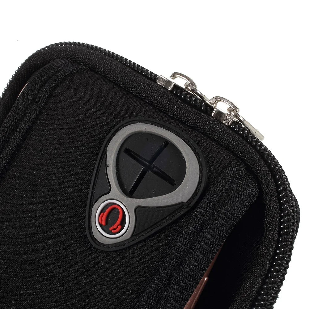 Fashion Sports Armband Universal Smartphone Arm Bag with Earphone Hole for iPhone 8 Plus/7 Plus etc. - Black - 4