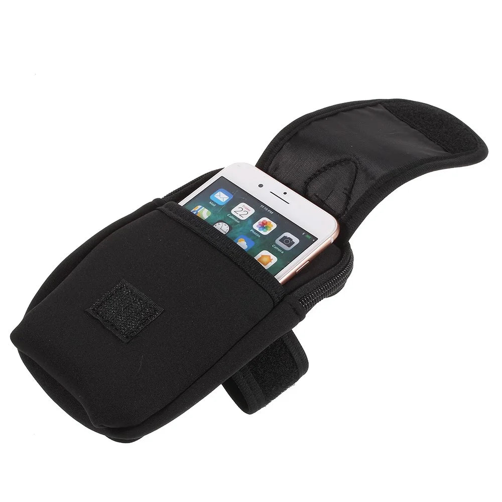 Fashion Sports Armband Universal Smartphone Arm Bag with Earphone Hole for iPhone 8 Plus/7 Plus etc. - Black - 5