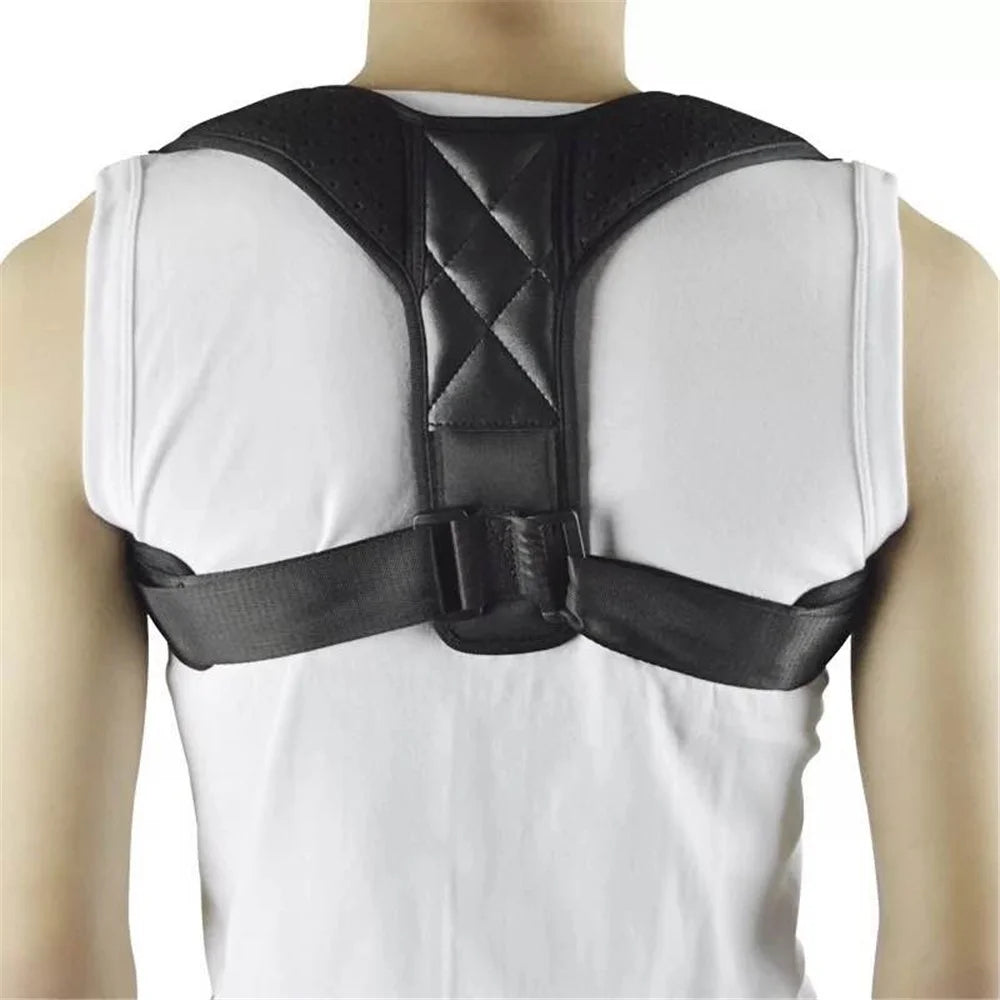Breathable Adjustable Comfort Back Posture Corrector Strap Back Brace Hunchback Corrector Clavicle Shoulder Belt - 1