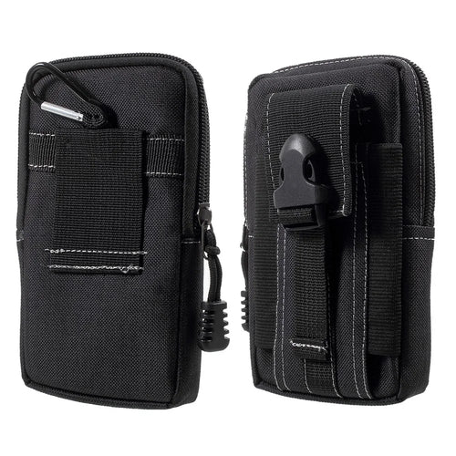 EDC Utility Gadget Bag with Cell Phone Holster Waist Pack Outdoor Tactical Pouch - Black - 1