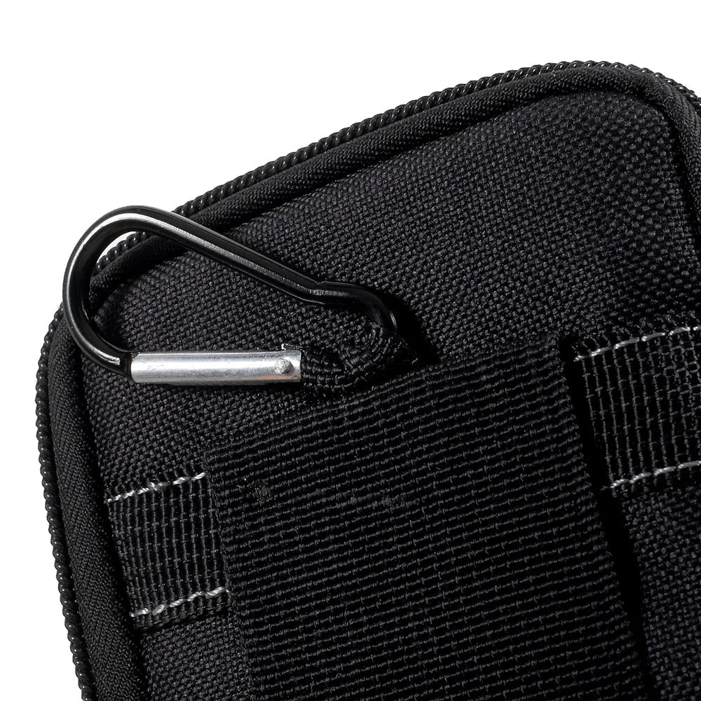 EDC Utility Gadget Bag with Cell Phone Holster Waist Pack Outdoor Tactical Pouch - Black - 7
