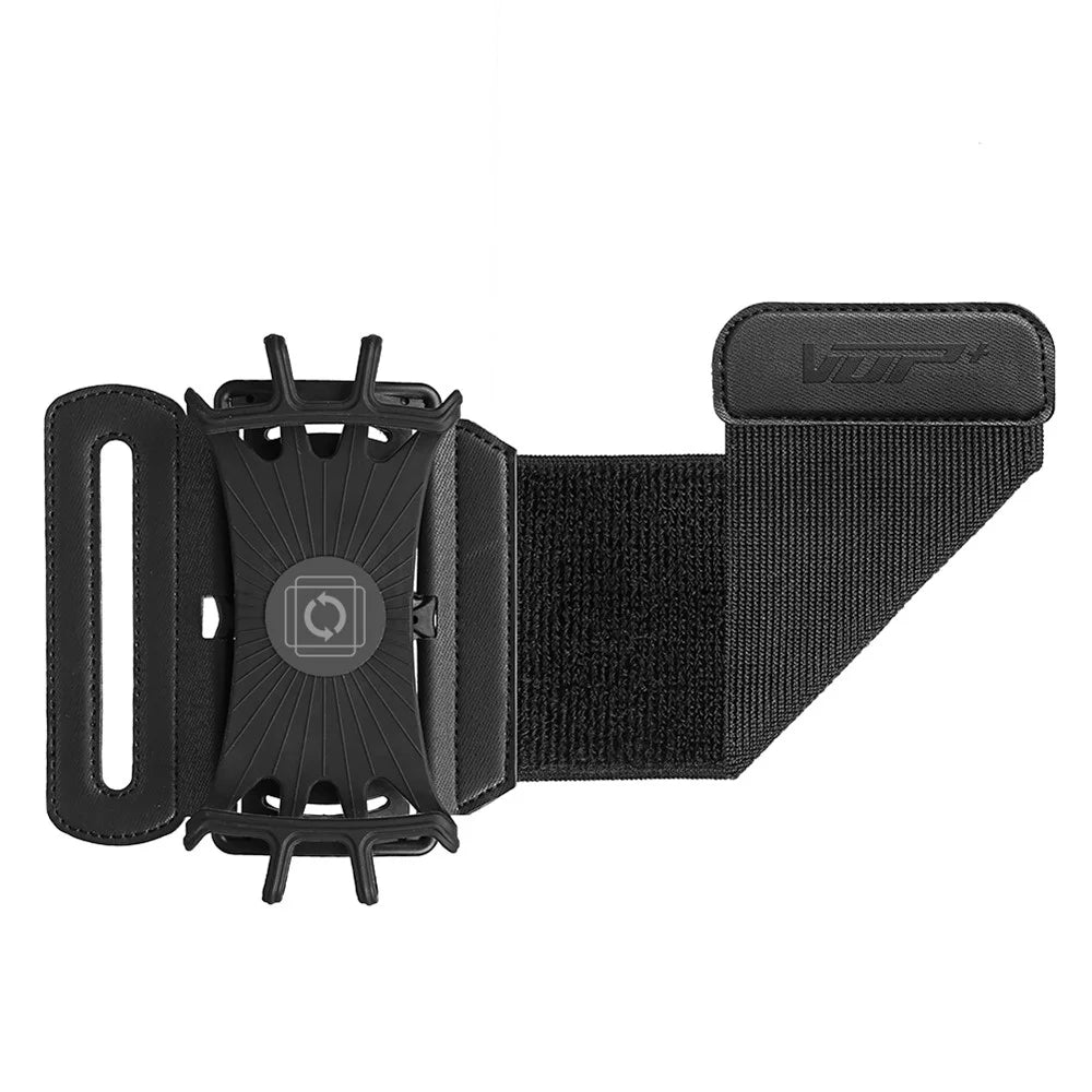 180-degree Rotatable Sport Cycling Running Cellphone Holder Wrist Strap Armband for 4-6 inches Phone - Black - 1