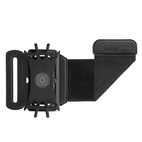 180-degree Rotatable Sport Cycling Running Cellphone Holder Wrist Strap Armband for 4-6 inches Phone - Black - 1