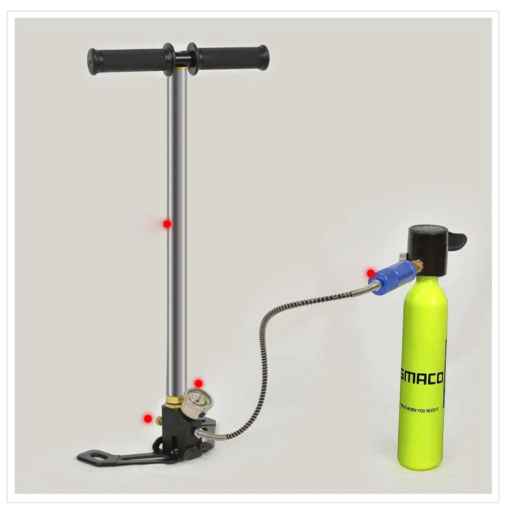SMACO AT875 Mini Hand Operated High Pressure Air Pump Diving Equipment - 2
