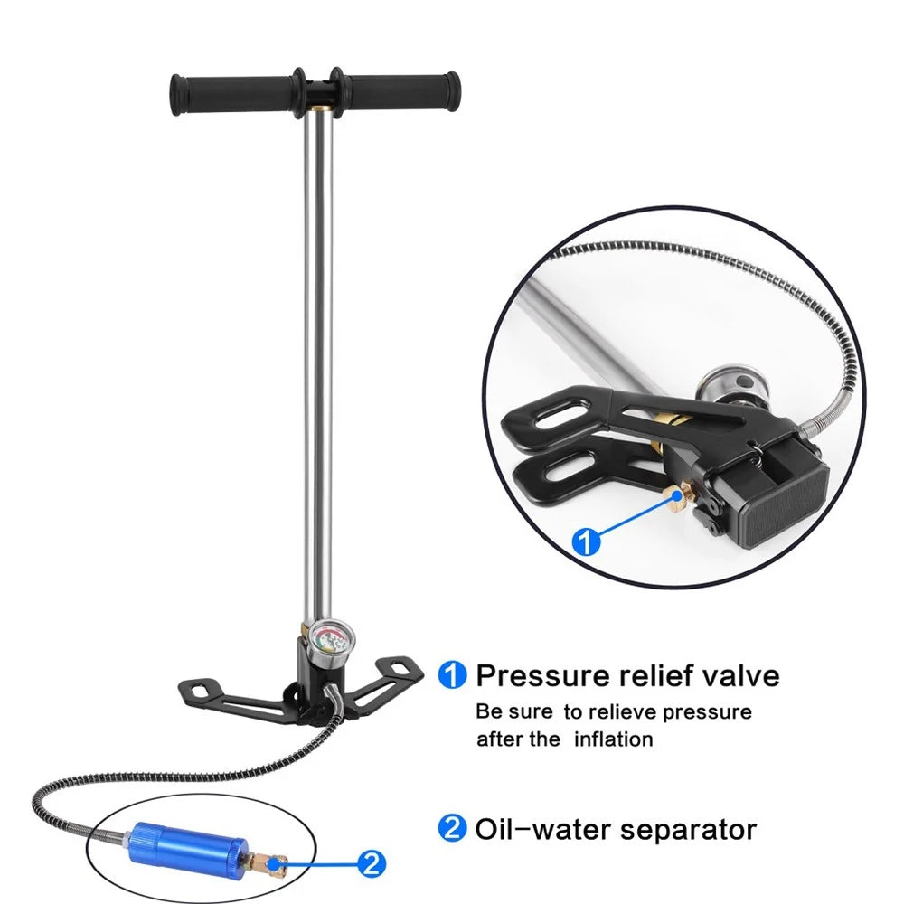 SMACO AT875 Mini Hand Operated High Pressure Air Pump Diving Equipment - 5