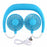 Wearable Neckband Mini Dual-Fans 3 Wind Speeds Adjustable USB Rechargeable - Blue - 2