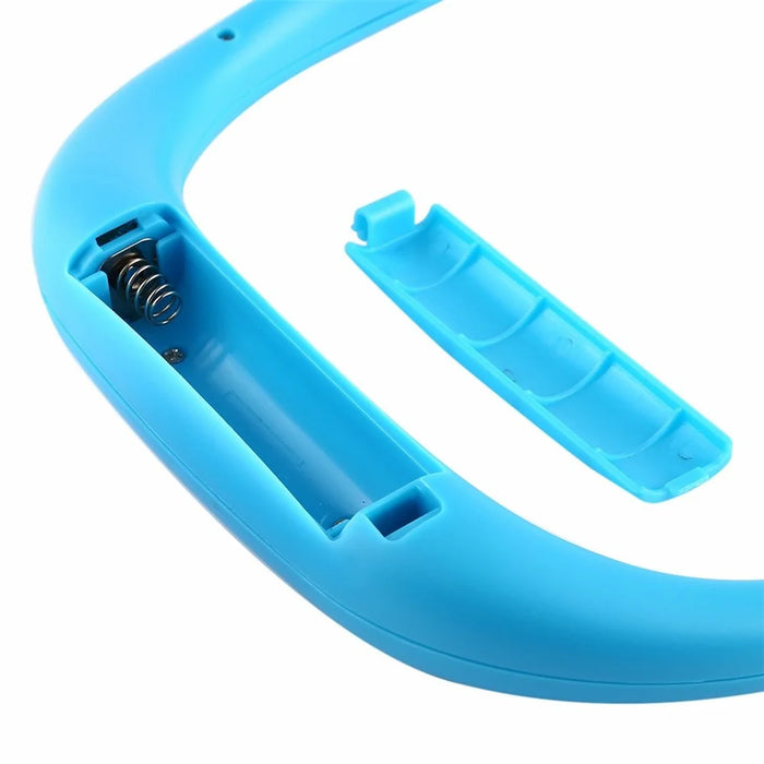 Wearable Neckband Mini Dual-Fans 3 Wind Speeds Adjustable USB Rechargeable - Blue - 3