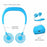 Wearable Neckband Mini Dual-Fans 3 Wind Speeds Adjustable USB Rechargeable - Blue - 4