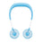 Wearable Neckband Mini Dual-Fans 3 Wind Speeds Adjustable USB Rechargeable - Blue - 7