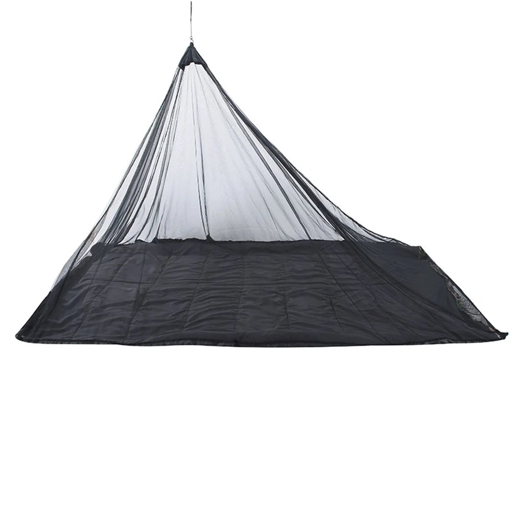 Portable Backpacking Tent for Single Camping Bed Anti Mosquito Net Bed Tent Mesh Decor - Black - 4