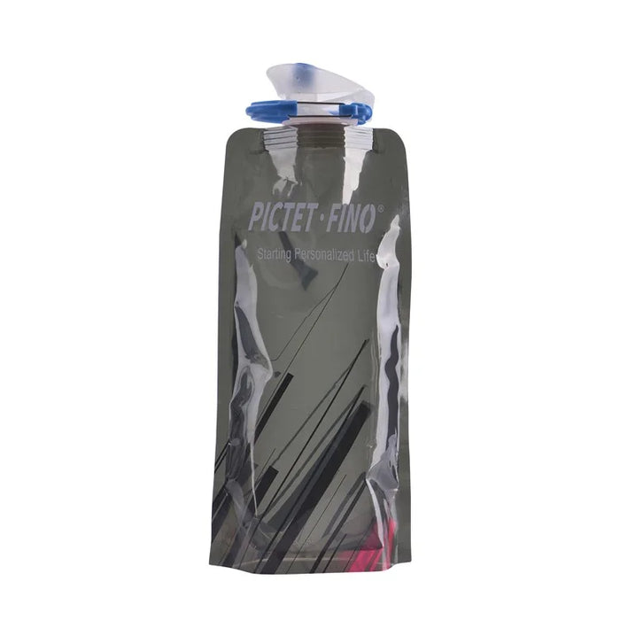 PICTET.FINO 700ML Foldable Sport Bottle Food-graded Outdoor Drinking Bottle - Grey - 1