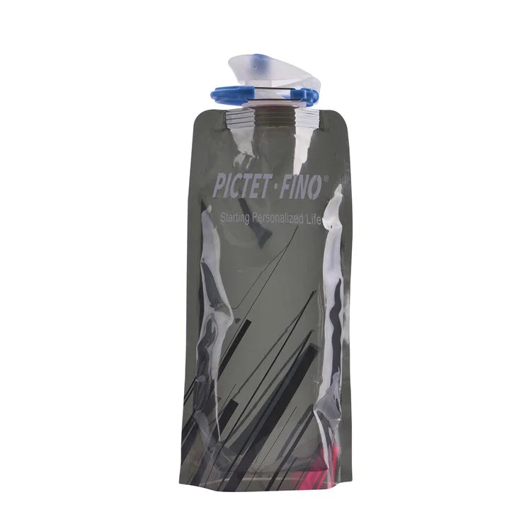PICTET.FINO 700ML Foldable Sport Bottle Food-graded Outdoor Drinking Bottle - Grey - 1