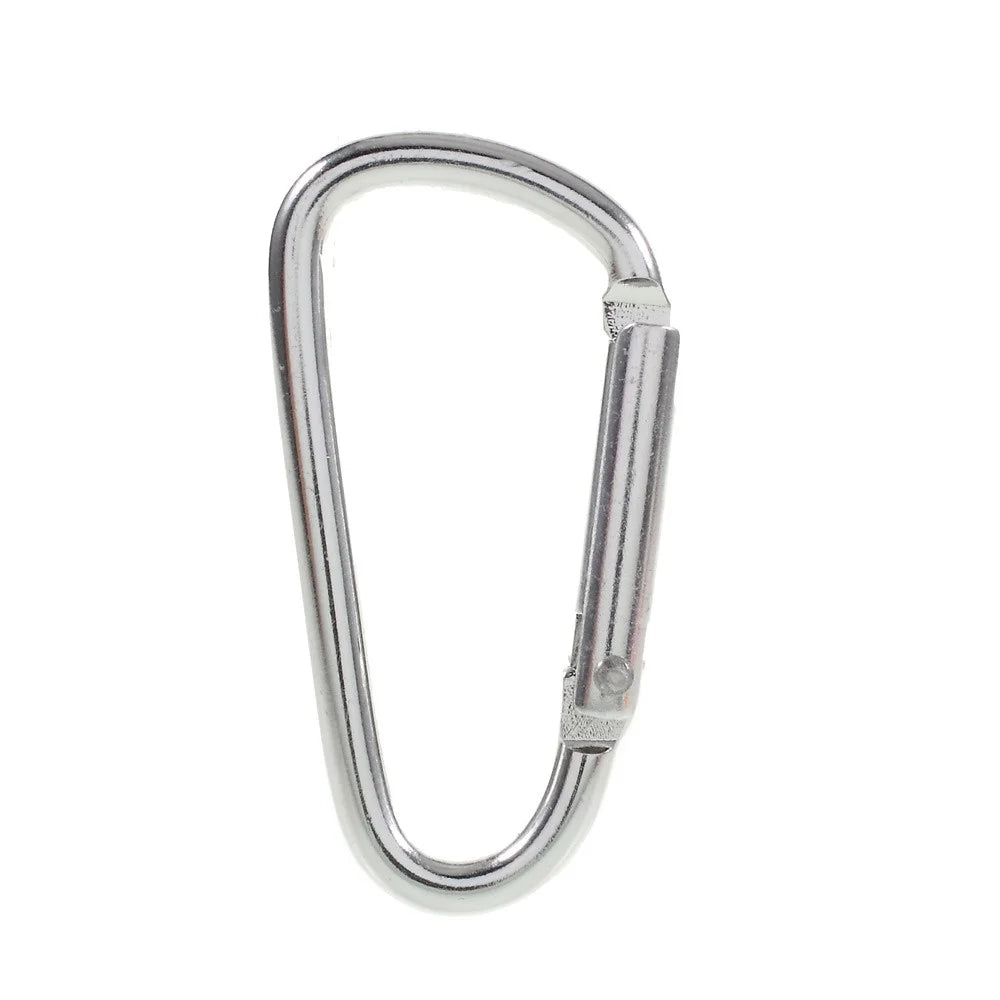 25Pcs/Set D Shape Spring-loaded Gate Carabiner for Camping Hiking Traveling (Mixed Color) - 4