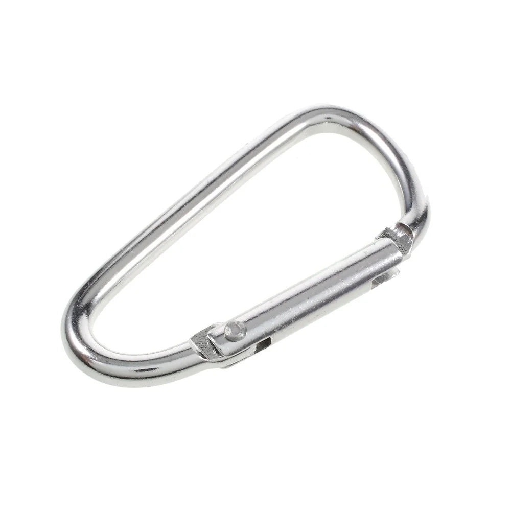 25Pcs/Set D Shape Spring-loaded Gate Carabiner for Camping Hiking Traveling (Mixed Color) - 5