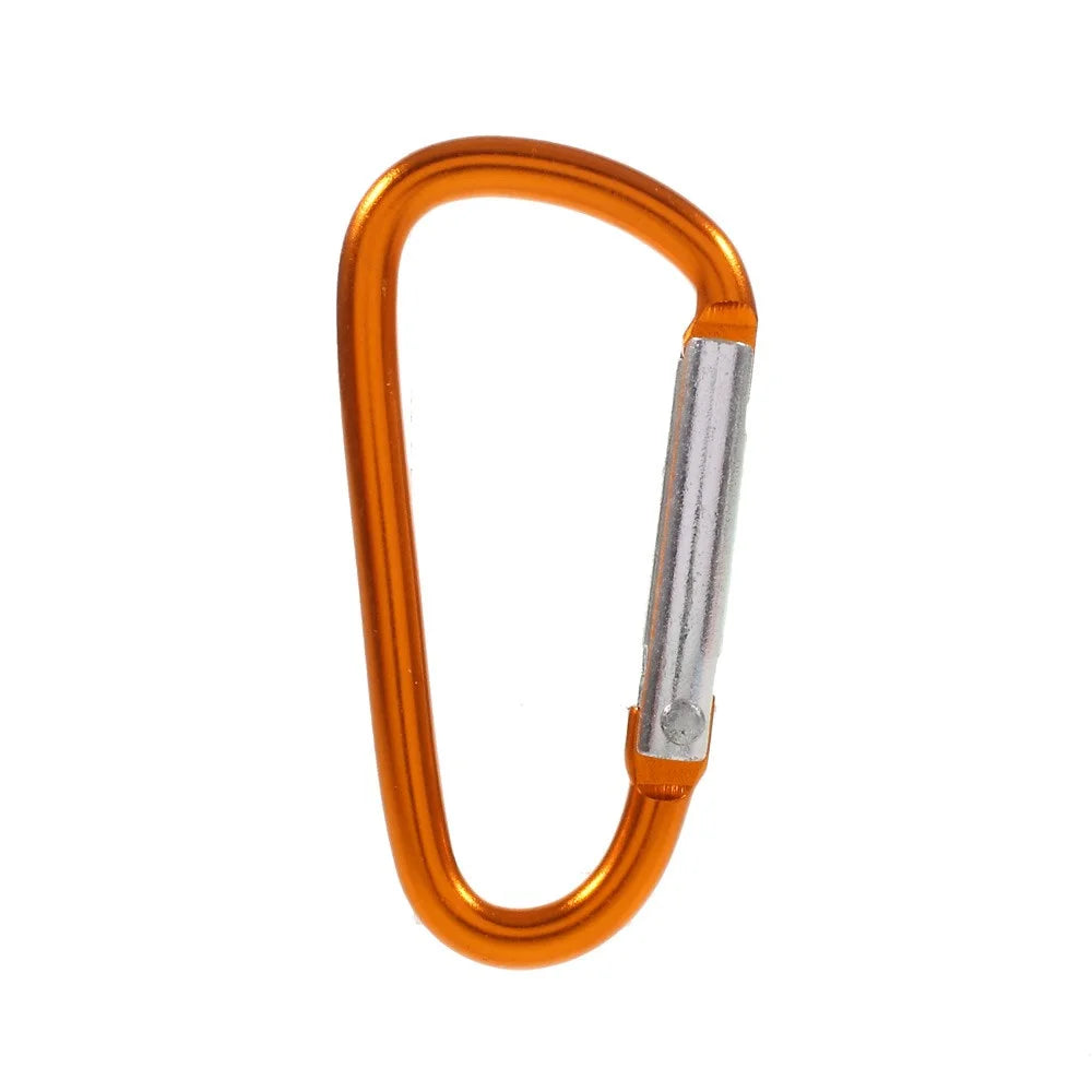 25Pcs/Set D Shape Spring-loaded Gate Carabiner for Camping Hiking Traveling (Mixed Color) - 6