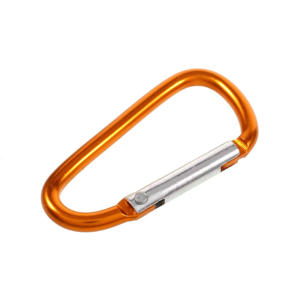 25Pcs/Set D Shape Spring-loaded Gate Carabiner for Camping Hiking Traveling (Mixed Color) - 7