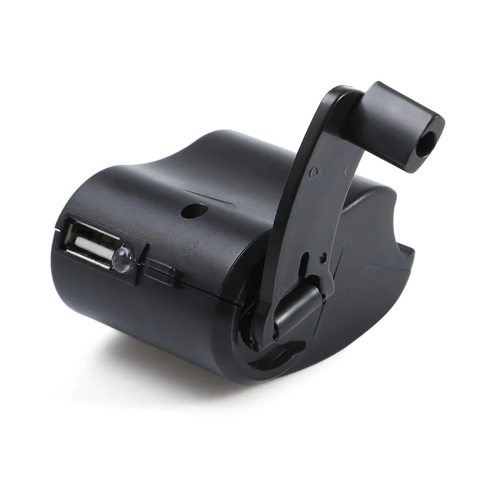 Universal Outdoor Hand-crank Manual USB Emergency Charger for iPhone Samsung Etc. Mobile Phones - Black - 3