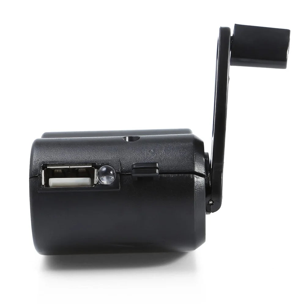Universal Outdoor Hand-crank Manual USB Emergency Charger for iPhone Samsung Etc. Mobile Phones - Black - 4
