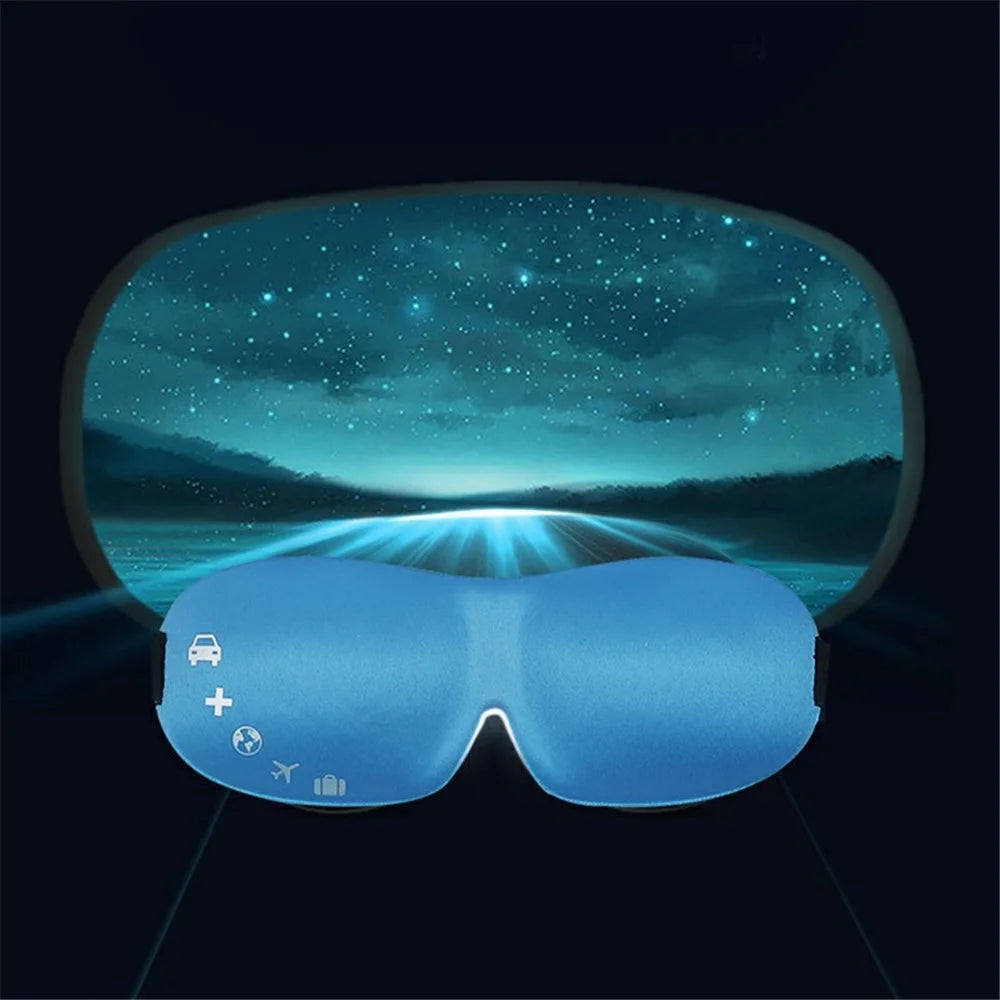 PICTET.FINO RH37 3D Eyeshade Blindfold Sleeping Rest Eye Mask Patch - Blue - 3