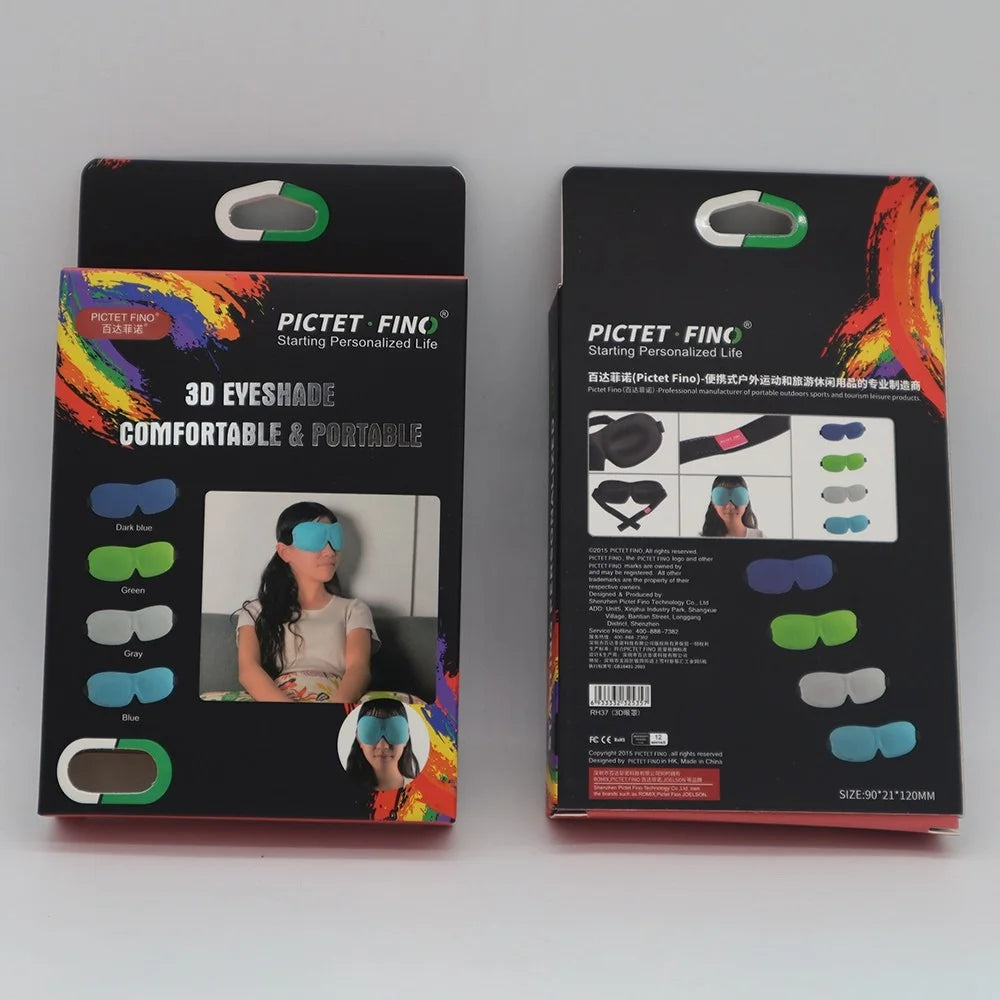 PICTET.FINO RH37 3D Eyeshade Blindfold Sleeping Rest Eye Mask Patch - Blue - 7