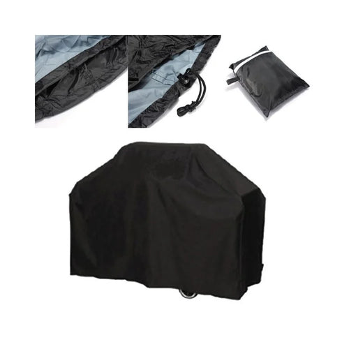 Black Ultraviolet-proof Waterproof BBQ Cover Heavy-Duty Barbeque Cover Grill Cover, Size: 150 x 100 x 125CM - 1
