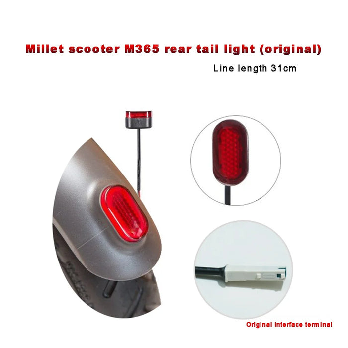Electric Scooter Rear Tail Light LED Lamp for Xiaomi M365 Scooter Vehicles - 4