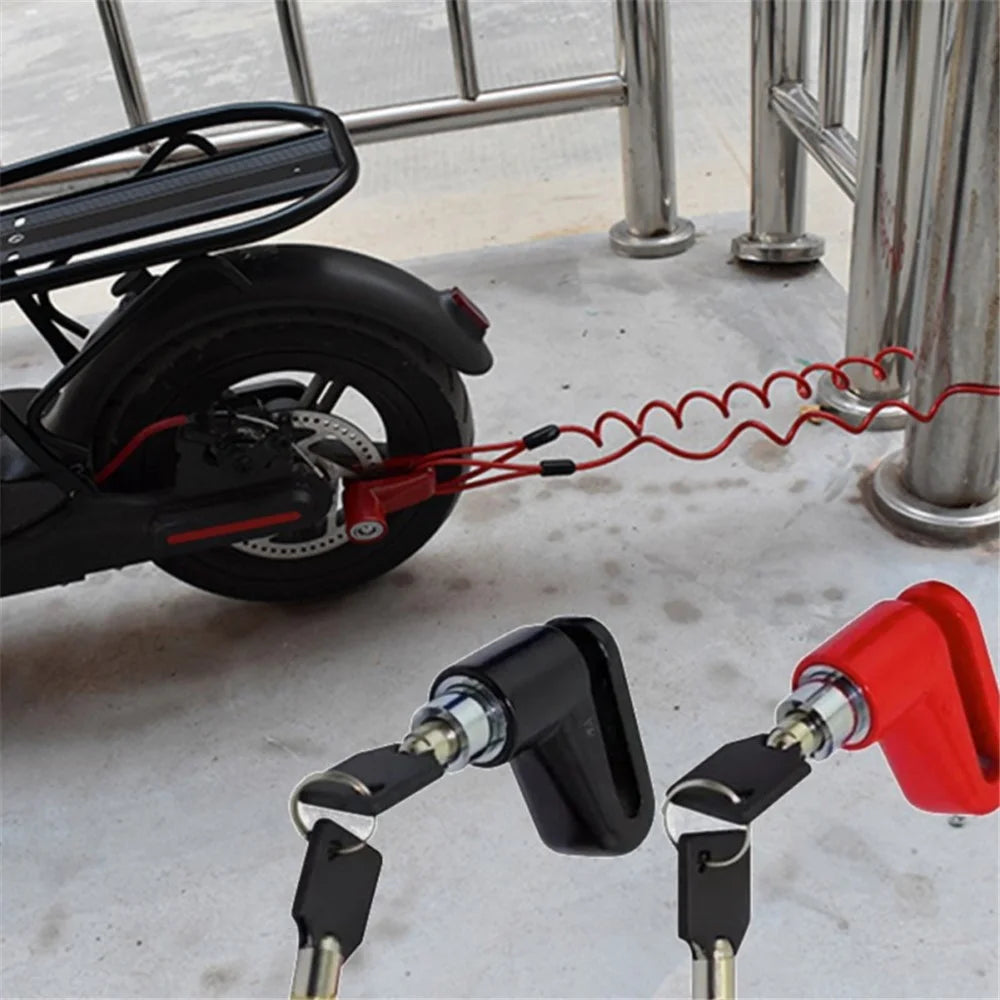 Disc Brakes Lock with Steel Wire for Xiaomi Mijia M365 Electric Scooter Anti-Theft Padlock Wheel Security Lock - 4