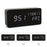 GREEN TIME LED Smart Voice Control Wood Alarm Clock with Calendar Temperature Time Display - Black - 7