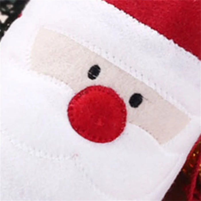 Santa Claus Wine Bottle Cover Bag Christmas Table Dinner Decoration - 4