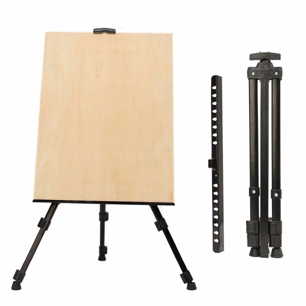 Portable Metal Triangular Easel Adjustable Tripod Display Stand for Poster Displaying Drawing and Paint - 1