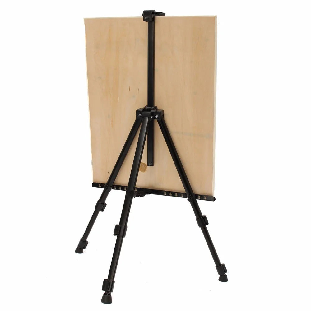 Portable Metal Triangular Easel Adjustable Tripod Display Stand for Poster Displaying Drawing and Paint - 2