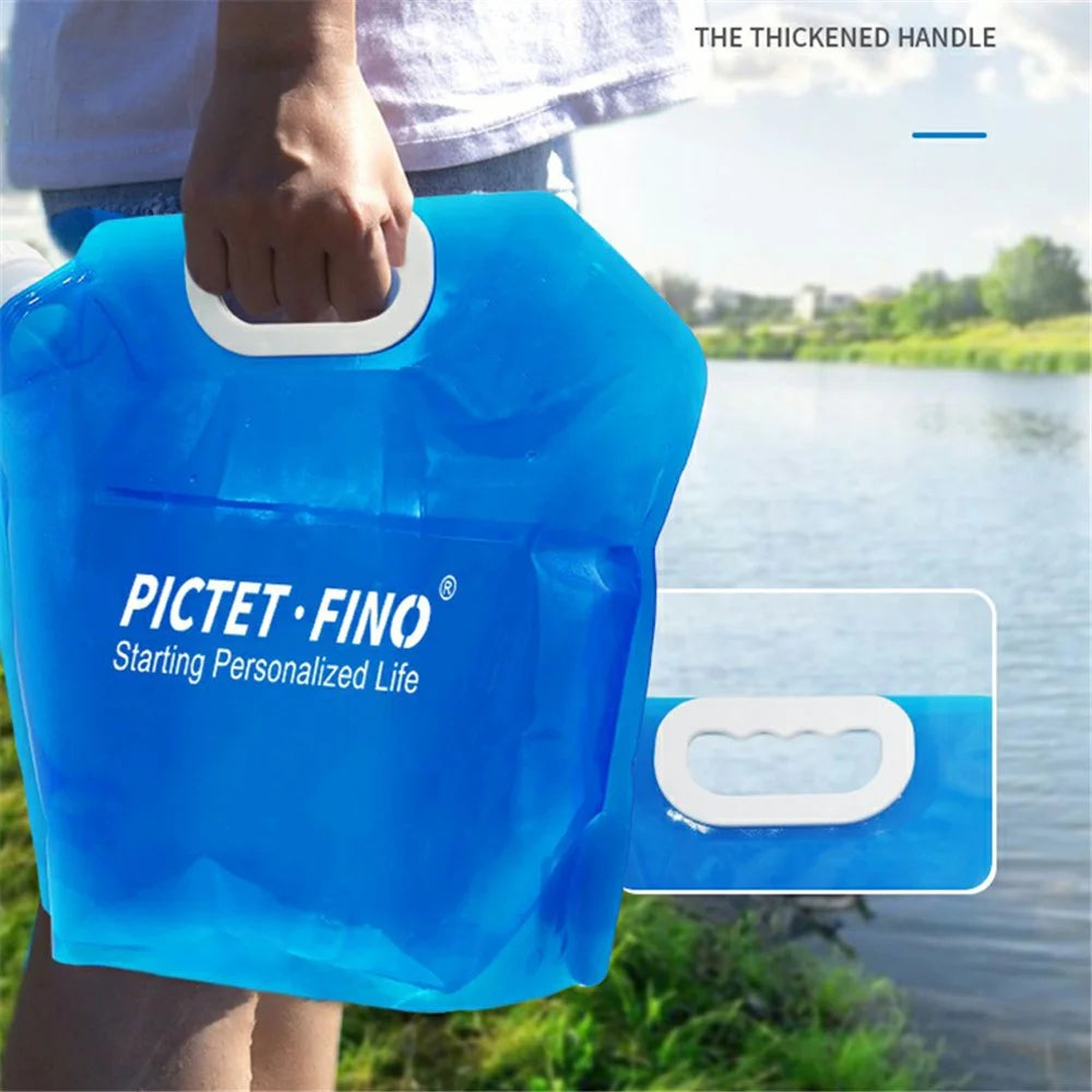 PICTET.FINO RH46 5L Water Carrier Collapsible Water Bag for Camping Hiking Picnic BBQ - Blue - 3