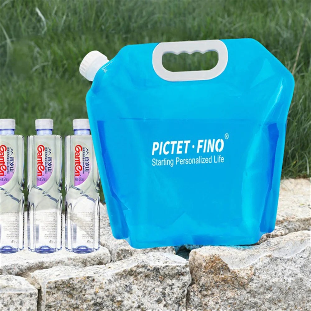 PICTET.FINO RH46 5L Water Carrier Collapsible Water Bag for Camping Hiking Picnic BBQ - Blue - 6